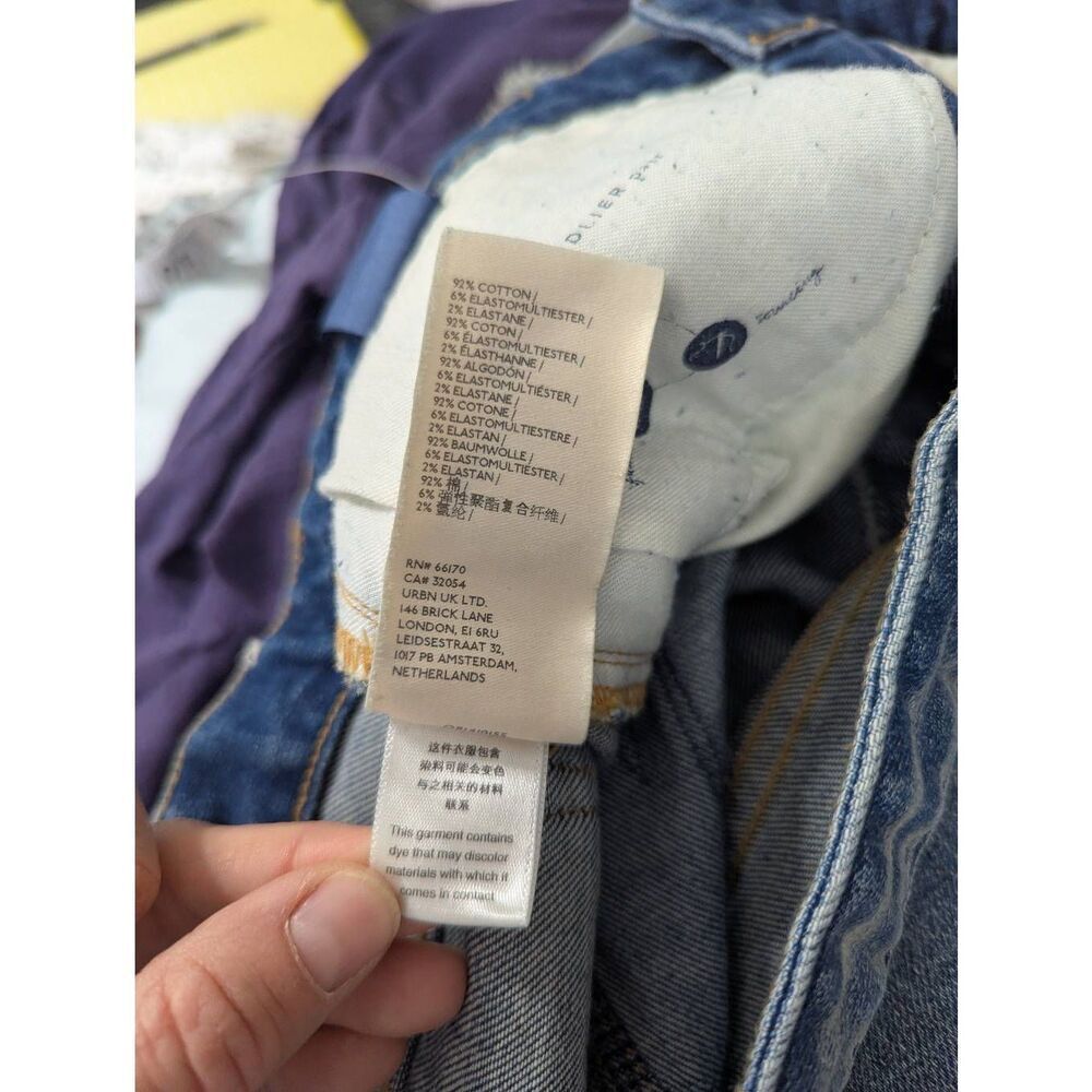 Anthropologie Pilcro‎ Relaxed Straight Fit Patchwork Jeans women's 27 distressed - Picture 10 of 10